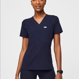Figs One-Pocket Scrub Top Navy - Large